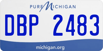 MI license plate DBP2483