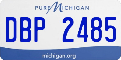 MI license plate DBP2485