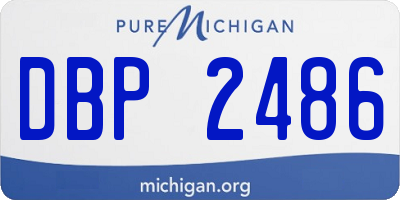 MI license plate DBP2486