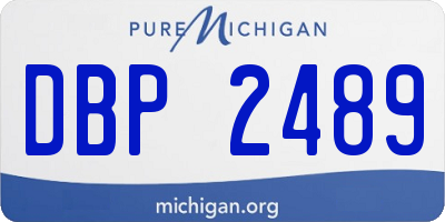 MI license plate DBP2489