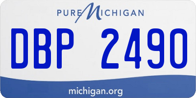 MI license plate DBP2490