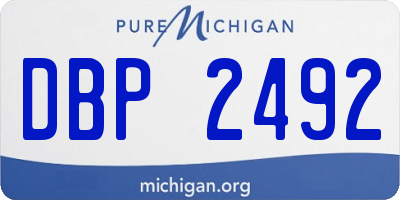 MI license plate DBP2492