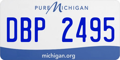 MI license plate DBP2495