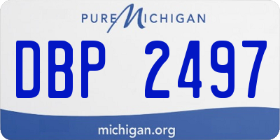 MI license plate DBP2497