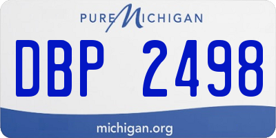 MI license plate DBP2498