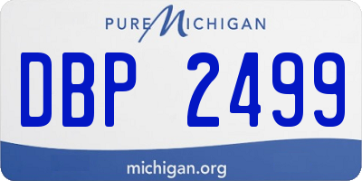 MI license plate DBP2499