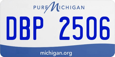 MI license plate DBP2506