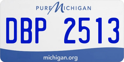 MI license plate DBP2513