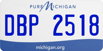 MI license plate DBP2518