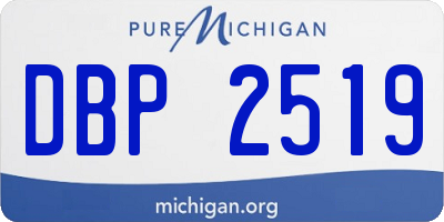 MI license plate DBP2519