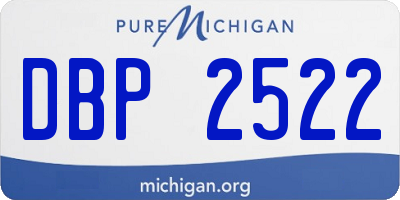 MI license plate DBP2522