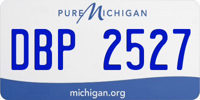 MI license plate DBP2527