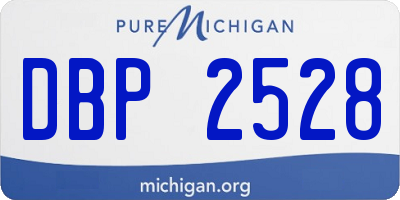MI license plate DBP2528