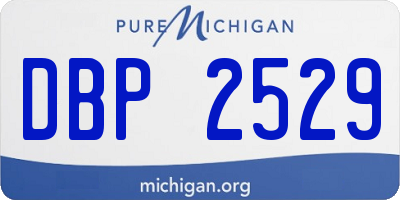 MI license plate DBP2529