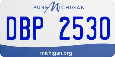 MI license plate DBP2530