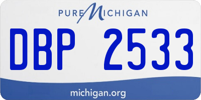 MI license plate DBP2533