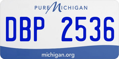 MI license plate DBP2536