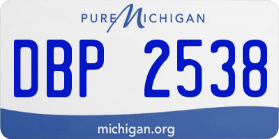 MI license plate DBP2538