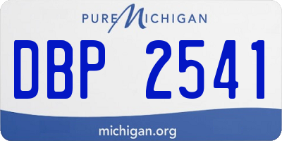 MI license plate DBP2541