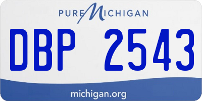 MI license plate DBP2543
