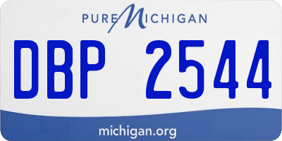 MI license plate DBP2544