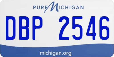 MI license plate DBP2546