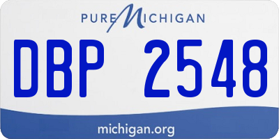 MI license plate DBP2548
