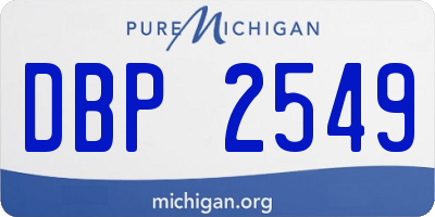 MI license plate DBP2549