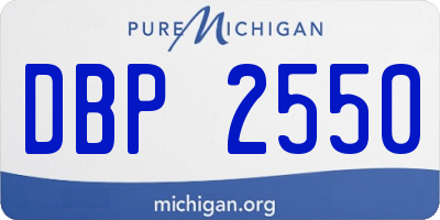 MI license plate DBP2550