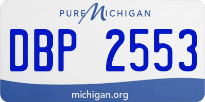 MI license plate DBP2553