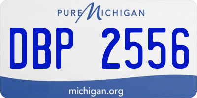 MI license plate DBP2556