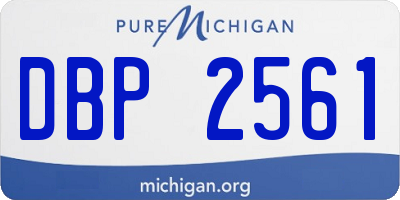 MI license plate DBP2561