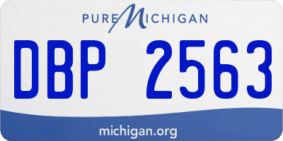 MI license plate DBP2563