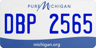 MI license plate DBP2565