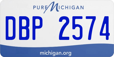 MI license plate DBP2574