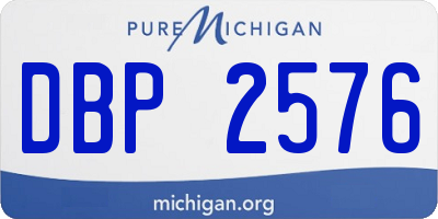 MI license plate DBP2576