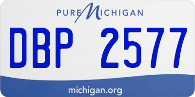 MI license plate DBP2577
