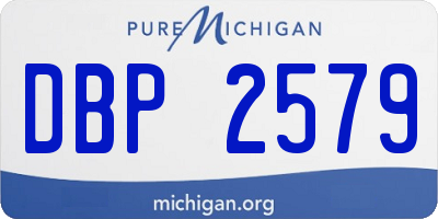MI license plate DBP2579