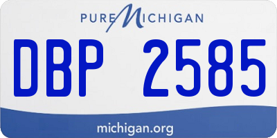 MI license plate DBP2585