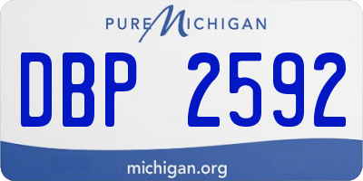 MI license plate DBP2592