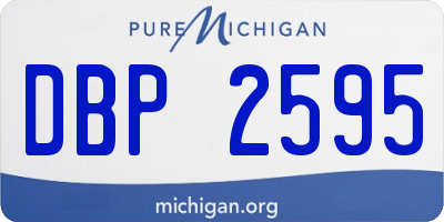 MI license plate DBP2595