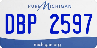 MI license plate DBP2597