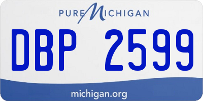 MI license plate DBP2599
