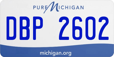 MI license plate DBP2602