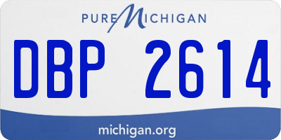 MI license plate DBP2614