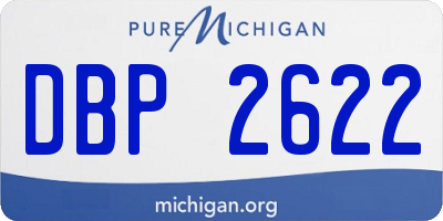 MI license plate DBP2622