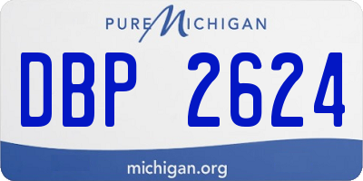 MI license plate DBP2624