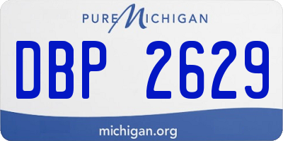 MI license plate DBP2629