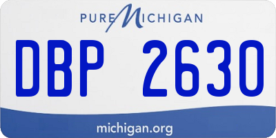 MI license plate DBP2630