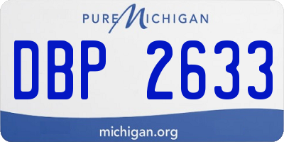 MI license plate DBP2633